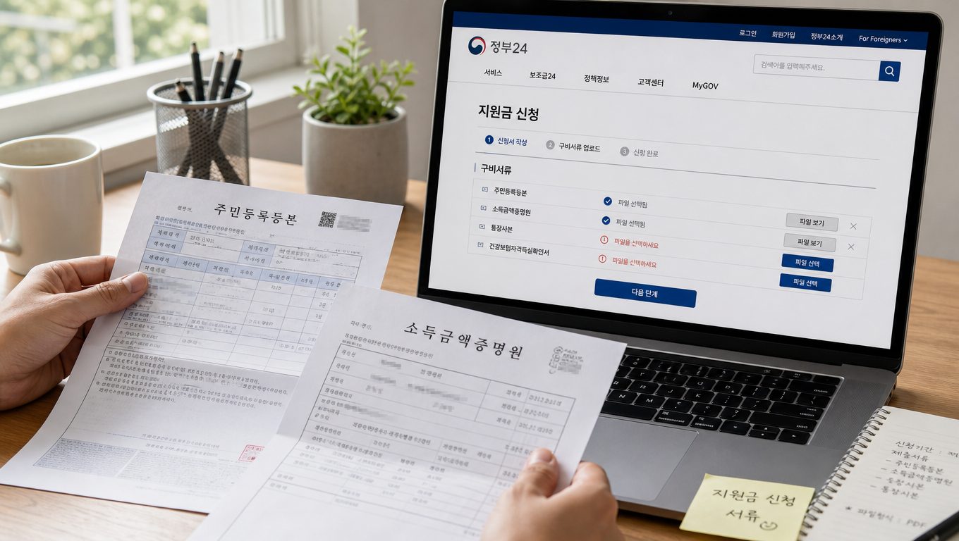 지원금 신청 방법: 서류 준비와 포털 신청 절차