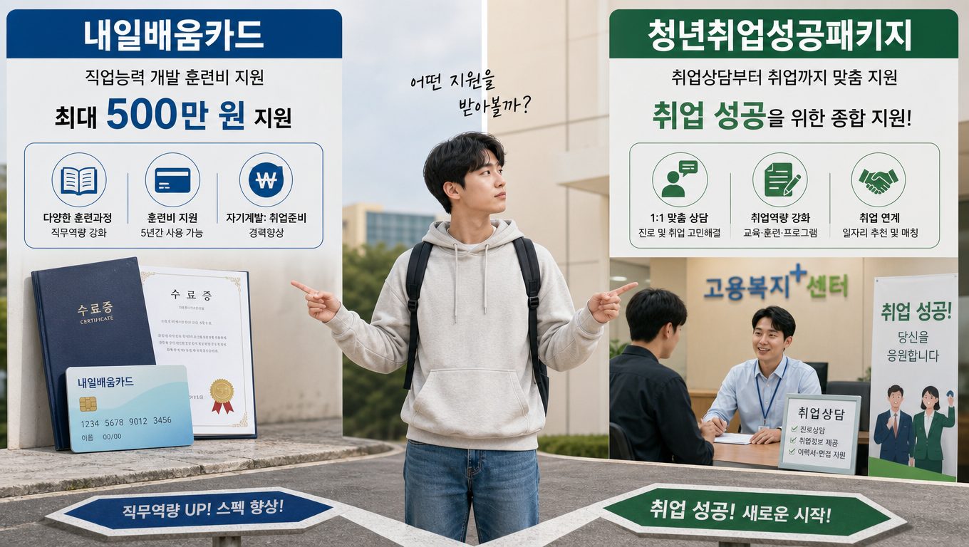 내일배움카드와 청년취업성공패키지, 상황에 따라 먼저 신청하는 방법
