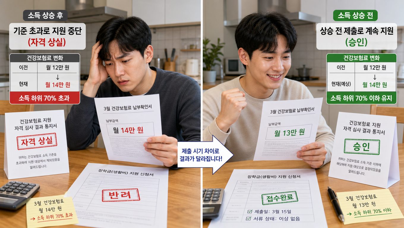 소득 발생이 지원금 신청 자격에 미치는 영향