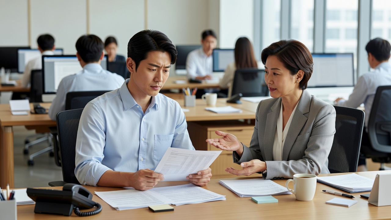 내일배움카드 신청 제외 기준을 설명하는 장면