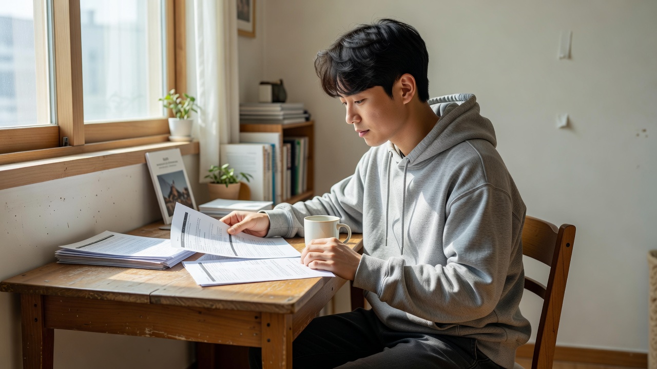 서울 청년 지원금 조건을 확인하는 청년의 모습