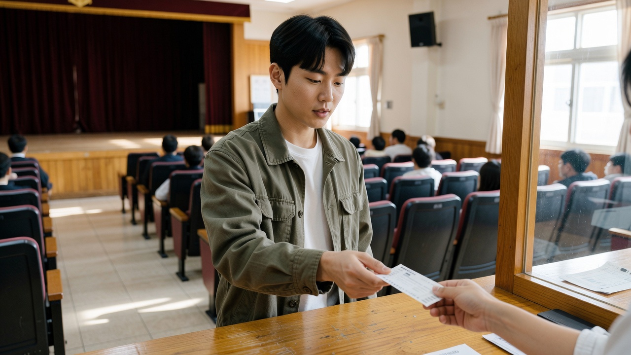 청년 문화패스로 공연 티켓을 구매하는 청년