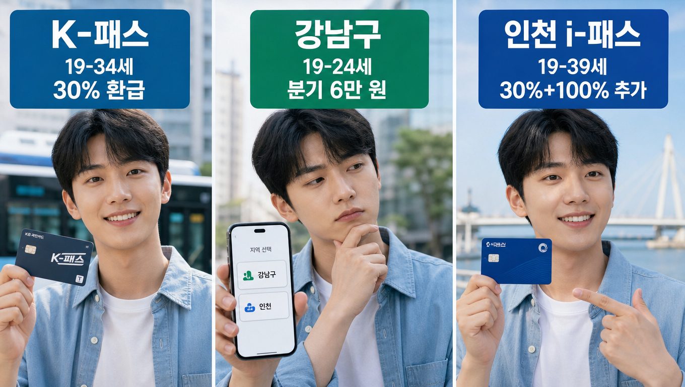 K-패스 청년 가입과 강남구·인천 지원 차이