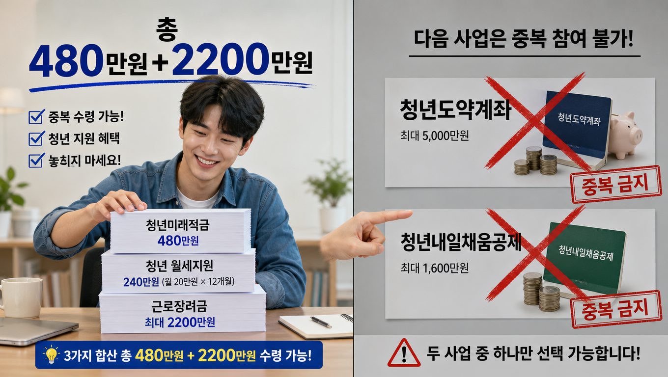 청년 지원금 중복수혜 가능한 조합과 제한