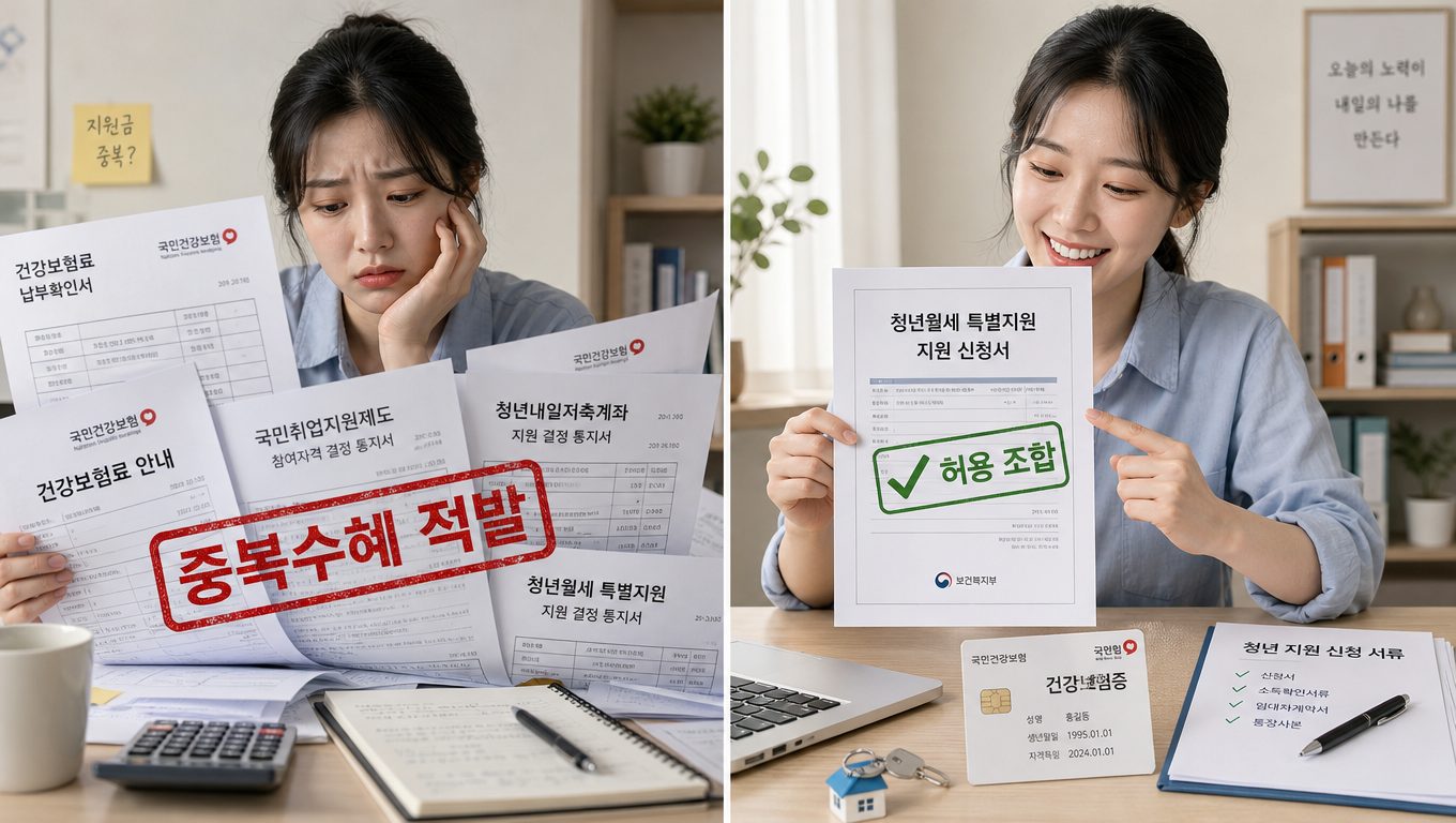 청년 지원금 중복수혜 적발 기준과 허용 조합