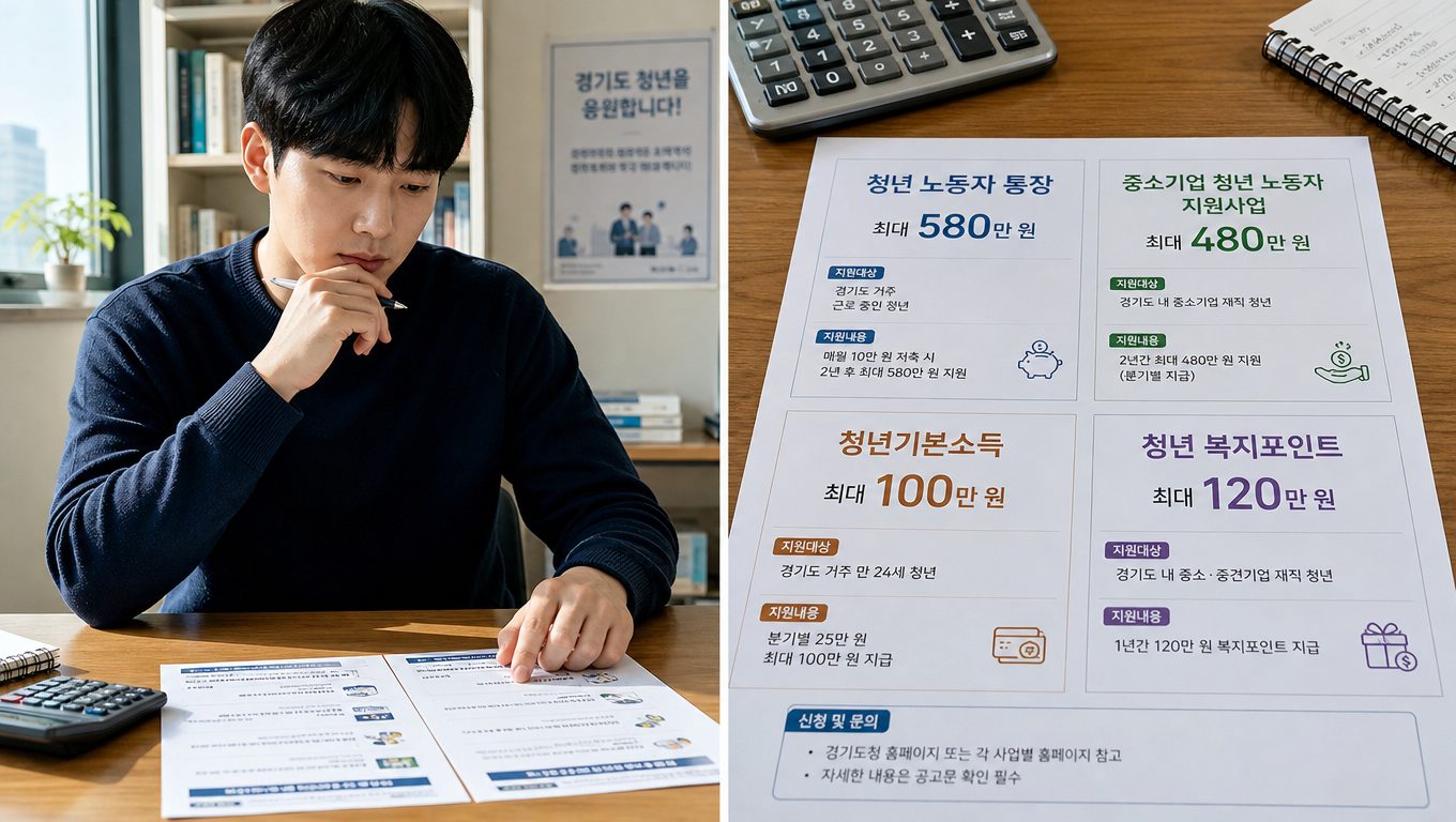2026 경기도 청년 지원금 종류와 혜택 금액